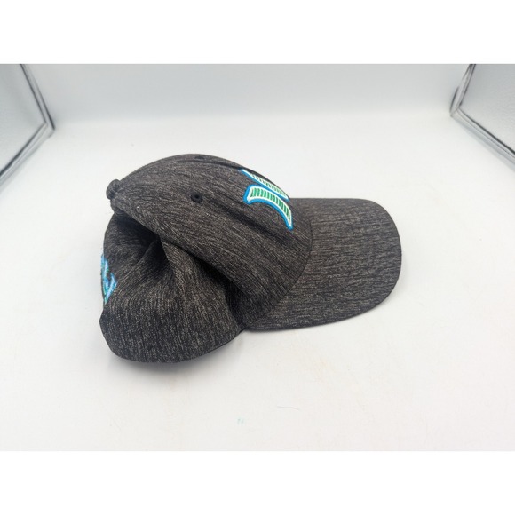 Hurley Flexfit Hat L/XL Stretch Baseball Cap Gray W Blue Green raised Logo - Picture 5 of 8